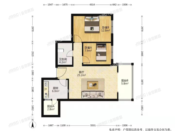 丰台区 华源三里7号楼1703室（首科花园D区）