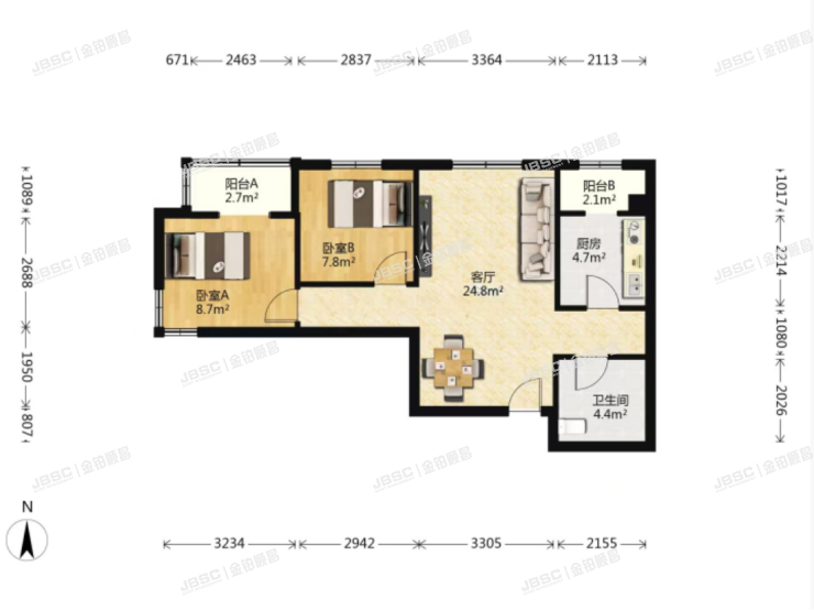 大兴区 欣清北巷9号院1号楼1405室（鸿坤理想城六期）