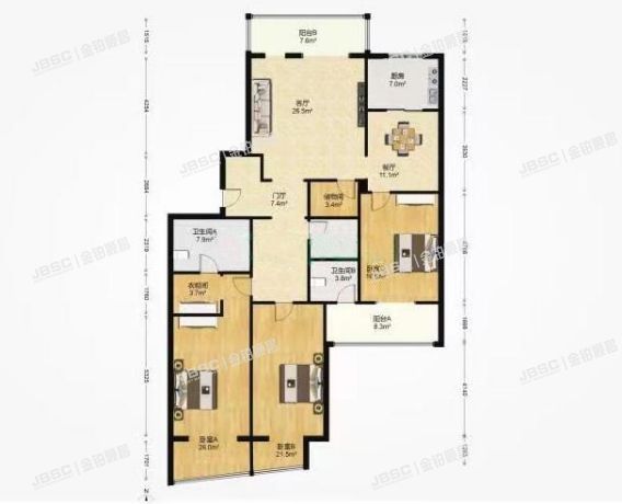 朝阳区 万红西街9号院4号楼7单元2001室（银河湾）