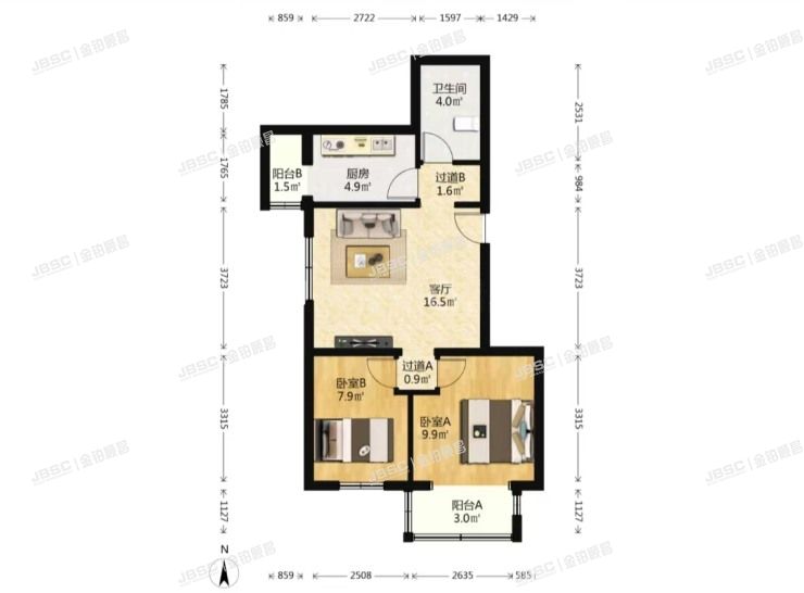 大兴区 欣清北巷1号院5号楼1单元1802室（鸿坤理想城五期）