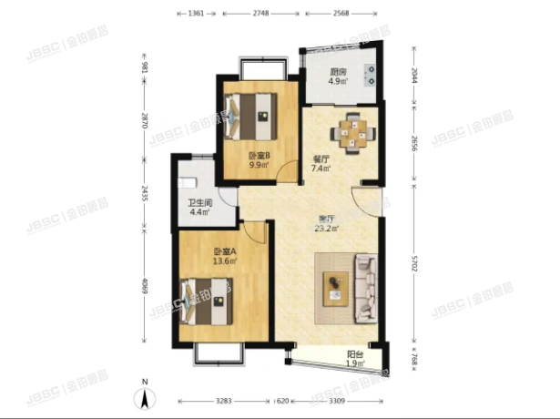 通州区 杨庄南里93号楼2单元201室（世纪星城）