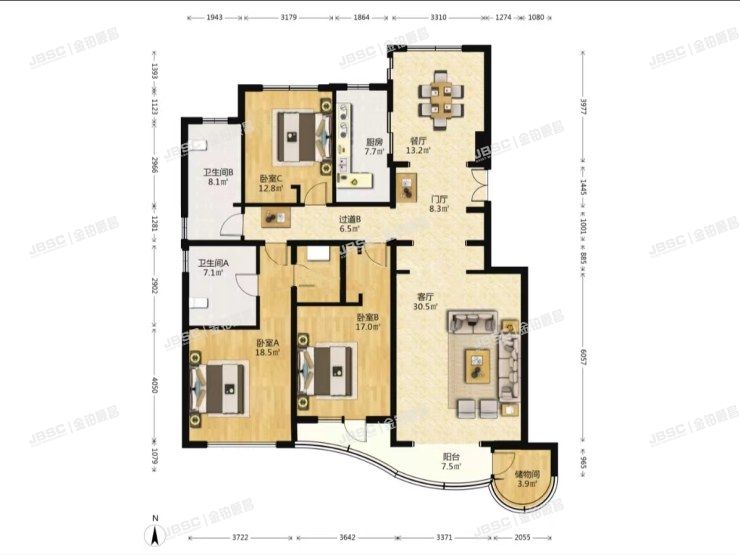 朝阳区 百子湾南2路74号院2号楼4层1单元501室（乐成公馆）