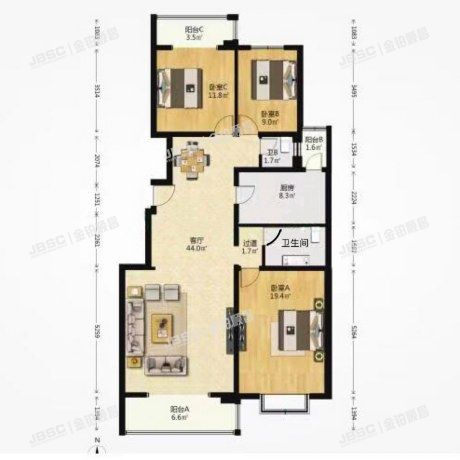 东城区 东花市南里一区8号楼8单元302室（富贵园）