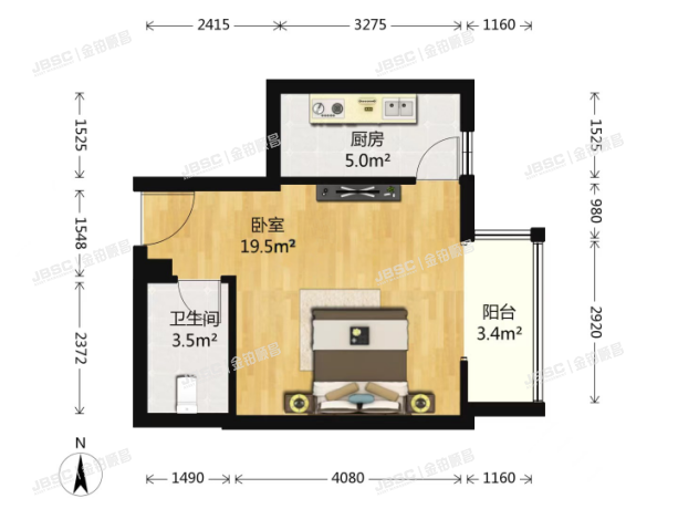 丰台区 顺三条21号3号楼5单元1002室（嘉业大厦）