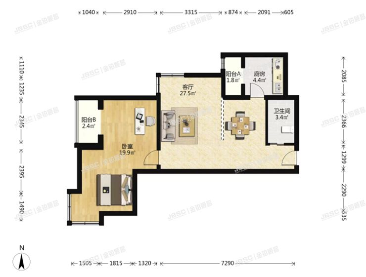 丰台区 鸿业兴园二区16号楼102室