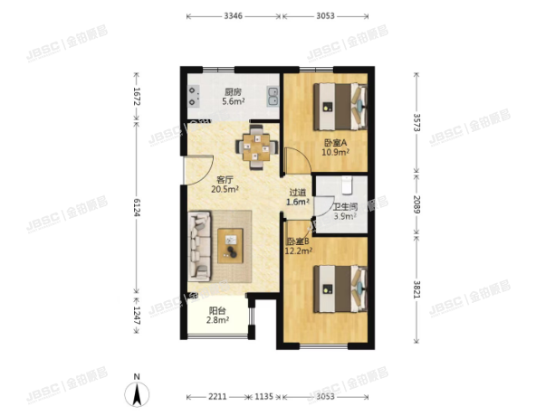 丰台区 柳村路9号院1号楼2单元2301室（万泉盛景园）