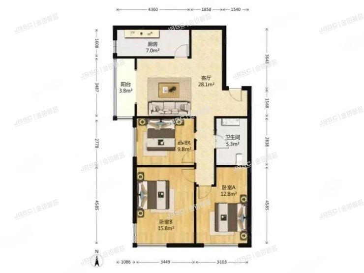 顺义区 绿港家园五区4号楼1405室（金汉绿港）
