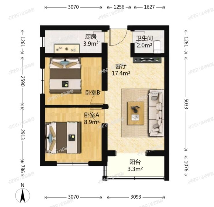顺义区 石园西区7号楼304室