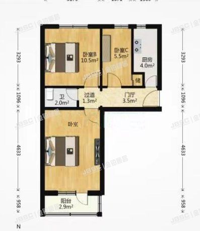 朝阳区 劲松八区827号楼4层1单元12室