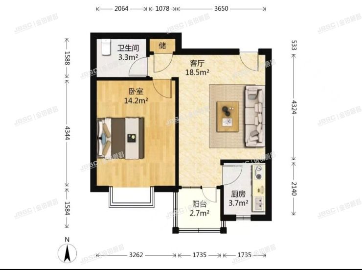门头沟区 石门营新三区8号楼1单元202室