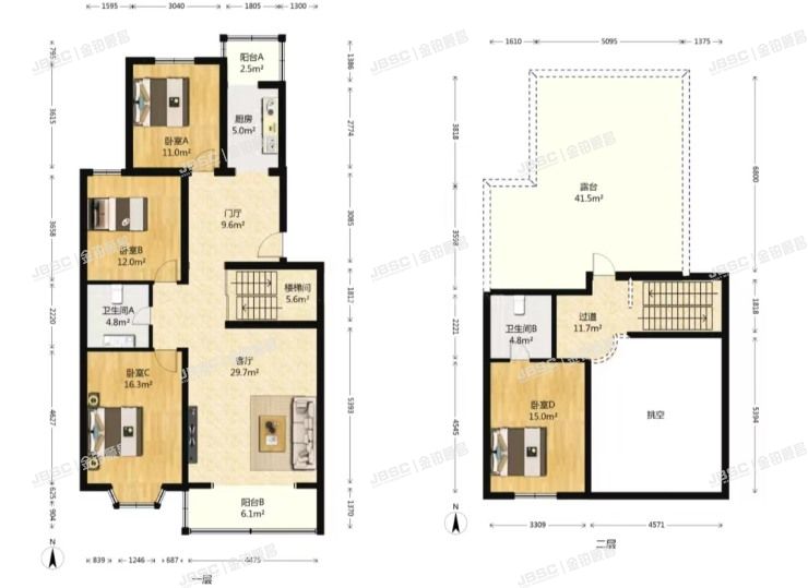 房山区 良乡苏园小区8号楼6层1-601、1-601（跃层）