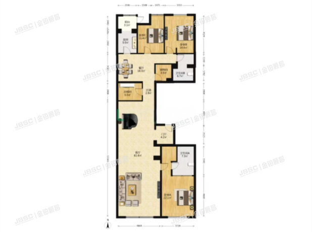 朝阳区 向军北里28号院2号楼5层2单元601室（圣世一品）