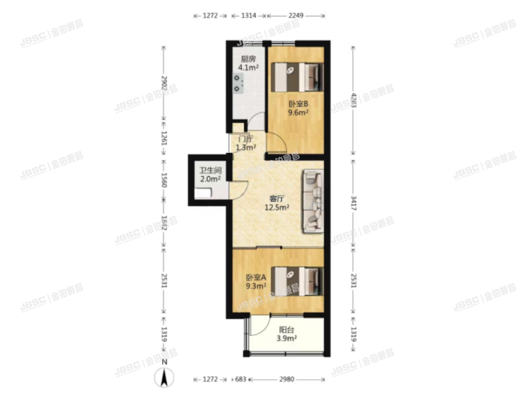 朝阳区 六里屯东里3号楼6单元603室