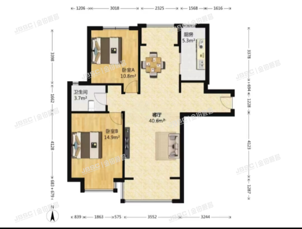 房山区 长阳镇溪雅苑一区6号401室（九洲溪雅苑）