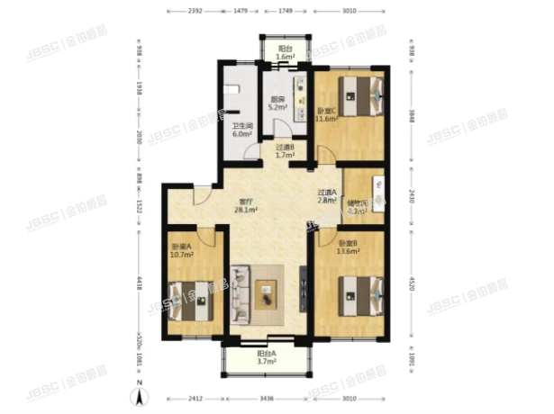 朝阳区 绿丰家园16号楼3单元301室