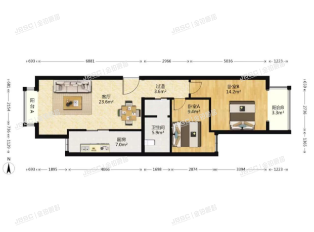 西城区 莲花河胡同1号院2号楼14层3单元1701室（丽水莲花小区）