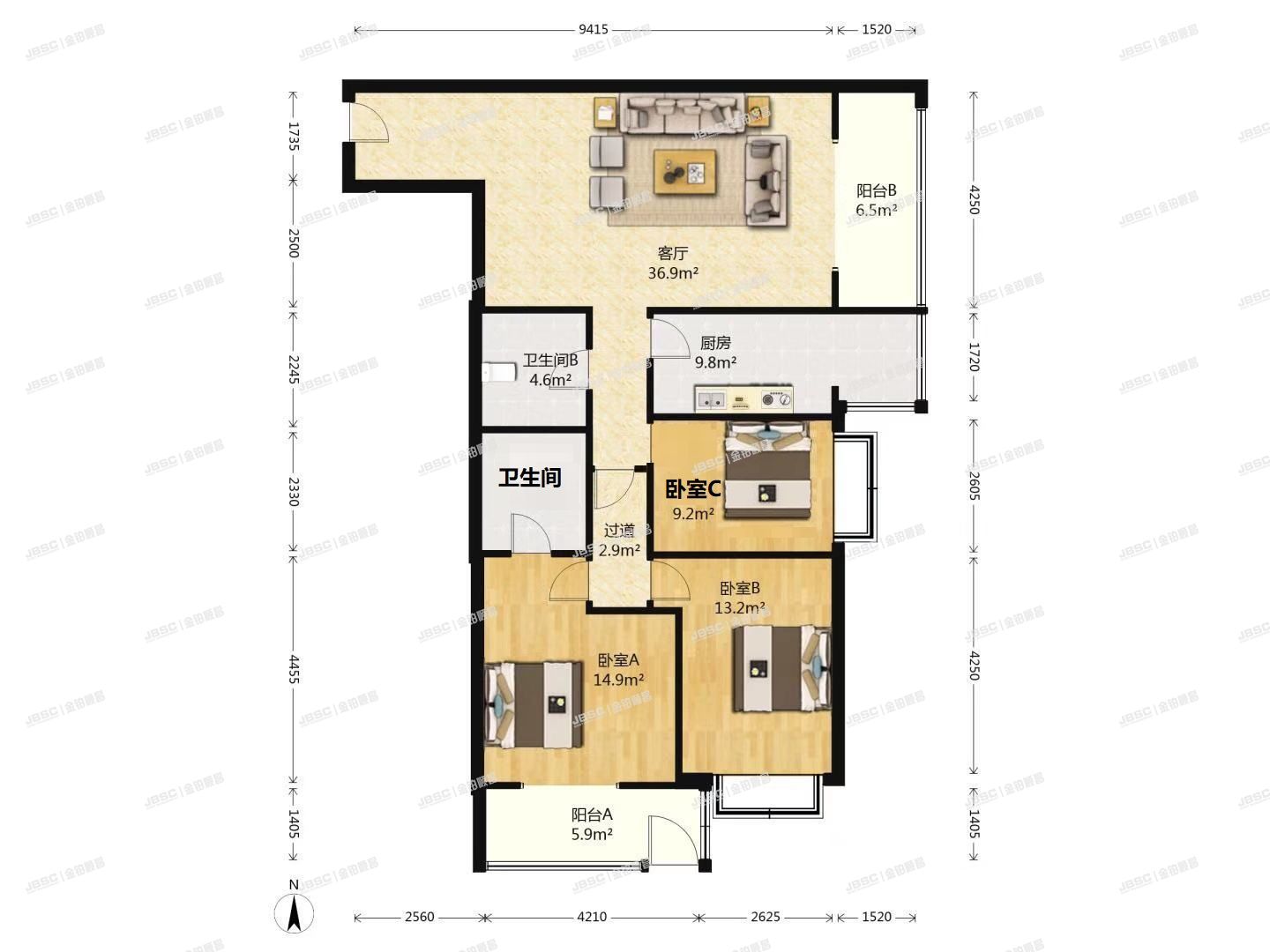 朝阳区 广渠路66号院17号楼2005室（百环家园东区）