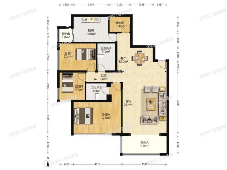 西城区 广安门外大街305号8区1号楼15层1803室（荣丰2008）