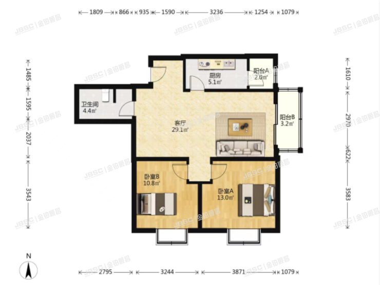 房山区 嘉州水郡195号楼1002室（加州水郡）