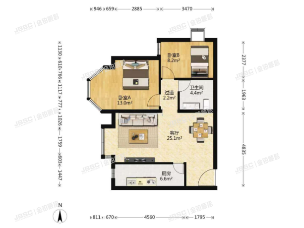 大兴区 海子角41号楼7单元1404室（海悦公馆）