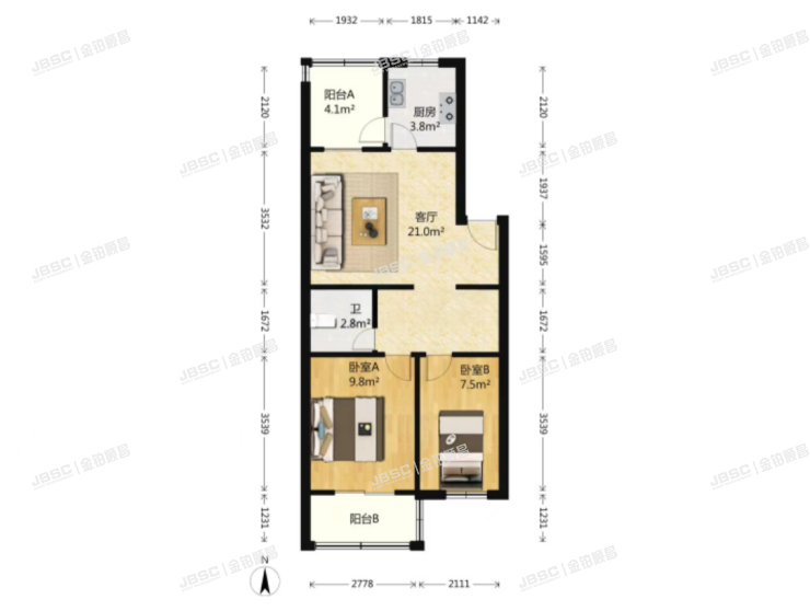 大兴区 兴政东里甲4号楼2单元401室