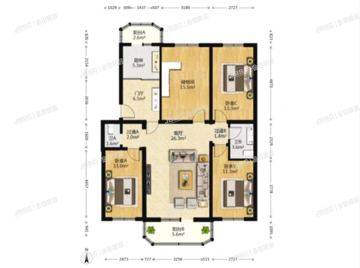 通州区 西马庄23号楼3层131室（西马庄园）