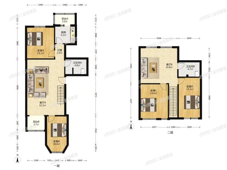 房山区 北潞春家园B1号楼6至7层1单元502室（复式）