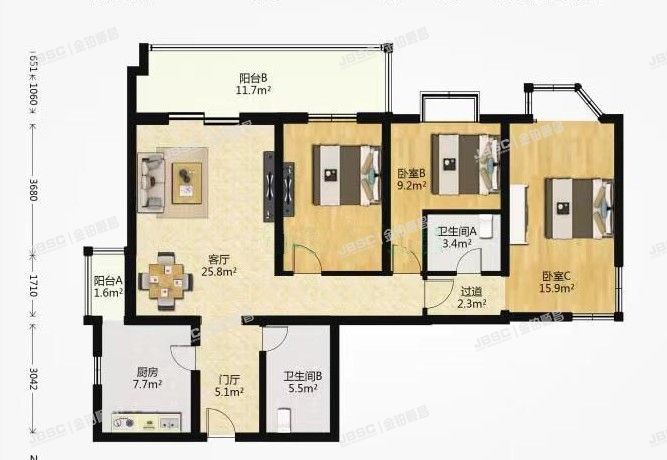 朝阳区 千鹤家园9号楼1604室