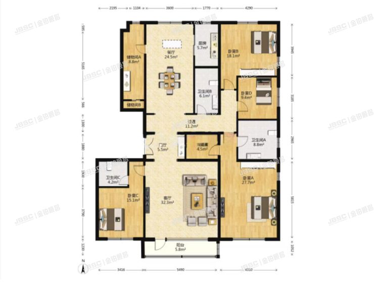 丰台区 万兴路3号院3号楼二单元702室（园博府）