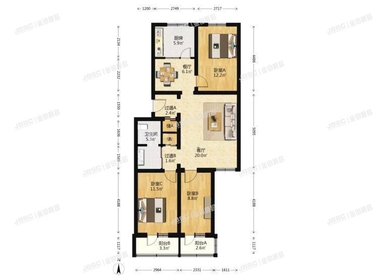 房山区 吴店西里4号楼2单元401室