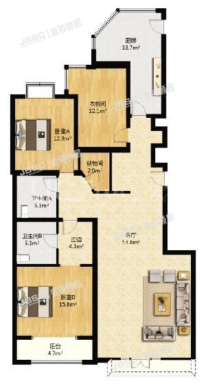 昌平区 京科苑70号楼6单元401室