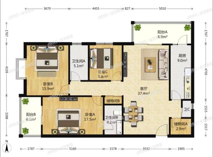 海淀区 紫竹园路1号4号楼1308室（人济山庄）