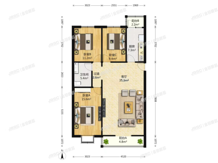 房山区 天泰新景温泉家园16号楼1单元201室