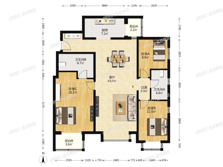 丰台区 怡海花园恒泰园9号楼0406室