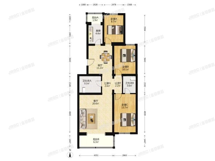 房山区 太平庄西里13号楼2单元102室（明慧嘉园）带地下室