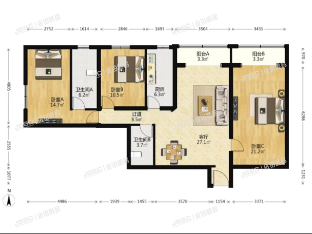 朝阳区 京通苑23号楼1608室