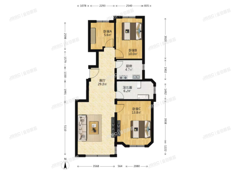 门头沟区 高家园东街1号院12号楼1单元401室