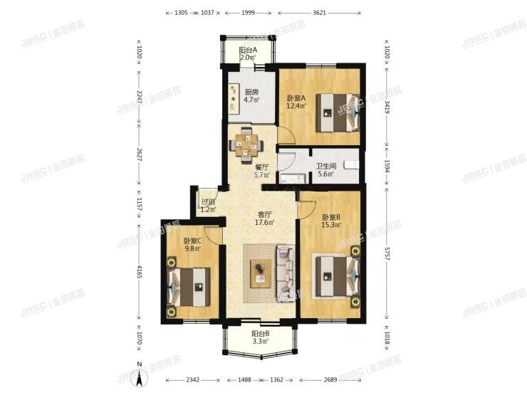 大兴区 旧宫北里1号楼2单元501室