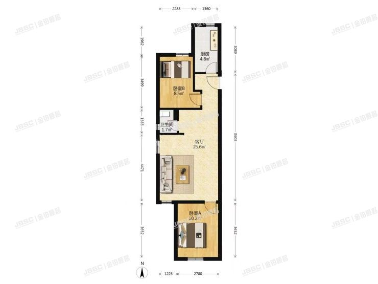 大兴区 瀛裕街2号院1号楼4单元1301室（北京城建兴悦居）