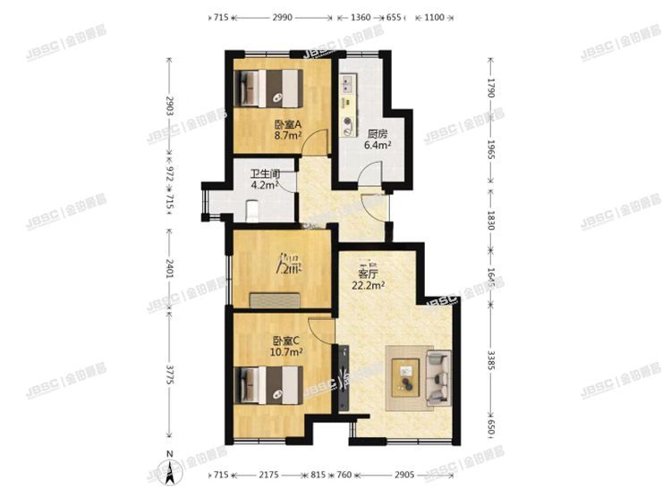 房山区 阎顺路19号院10号楼7单元802室（东亚朗悦居）