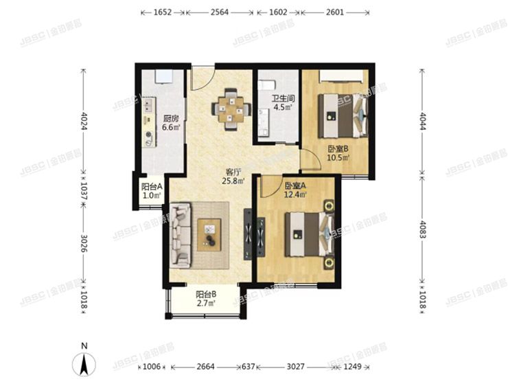 大兴区 康庄路52号院5号楼1单元302室（住总兴康家园）