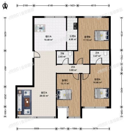 朝阳区 常营北路10号院105号楼3单元301室（万象新天天际高尔夫）