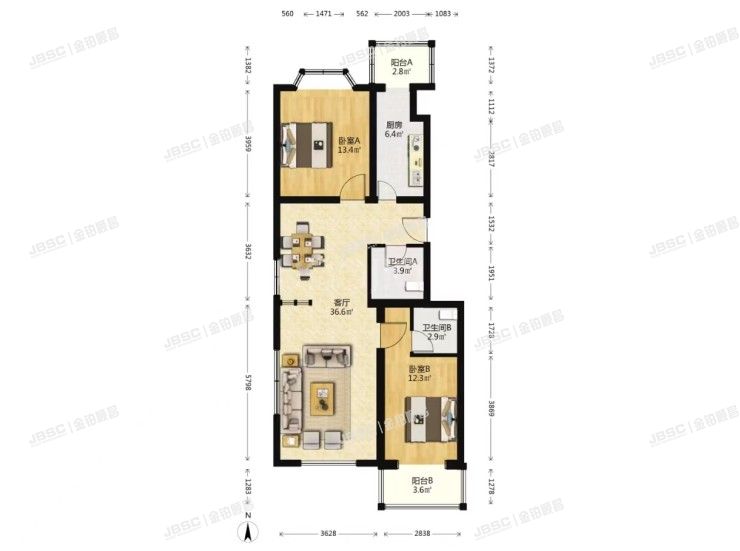 顺义区 馨港庄园二区18号楼6单元202室