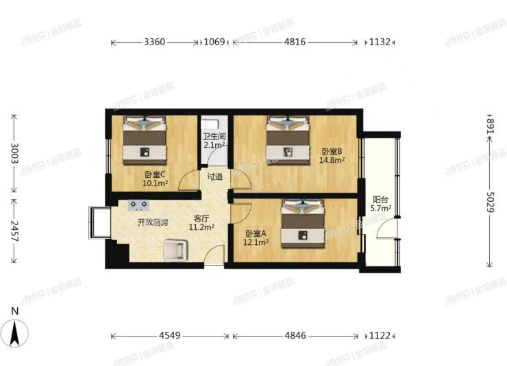 东城区 北河沿大街81号楼3单元501室