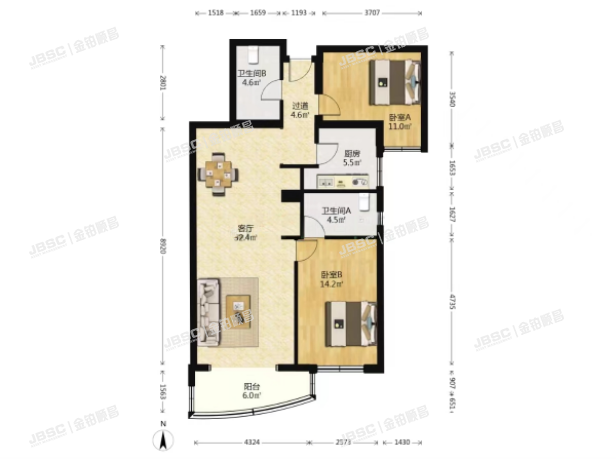 朝阳区 力源里6号楼701室（东恒时代一期）