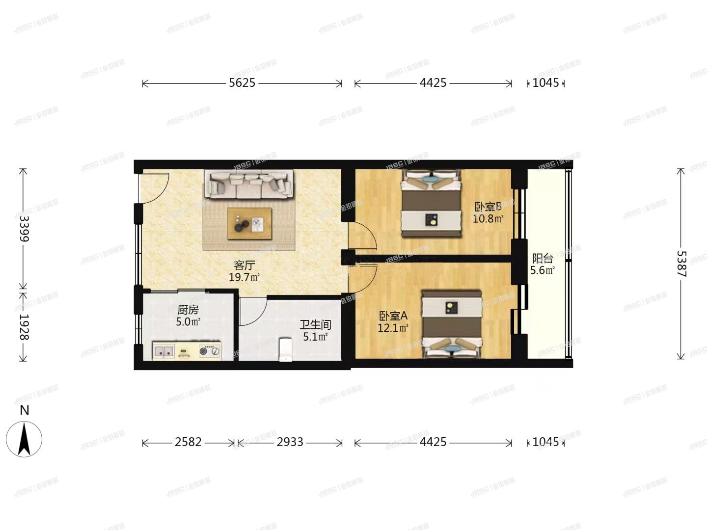 大兴区 双河南里19号楼5单元203室