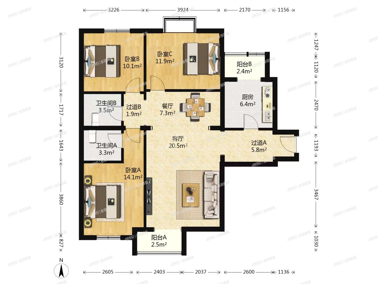 大兴区 兴盛街187号院3号楼7单元1001室