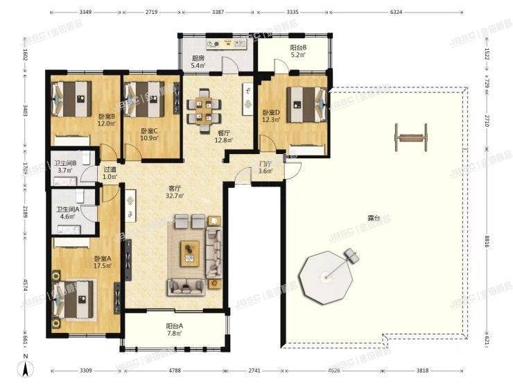 大兴区 兴涛园12号楼2单元502室