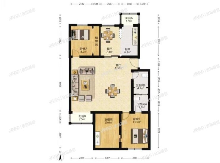 门头沟区 承泽苑5号路4单元502室