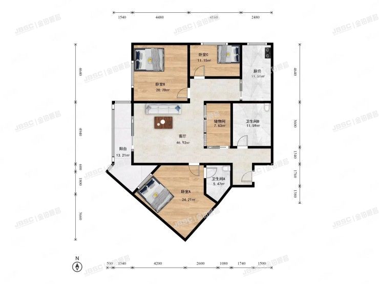 顺义区 幸福东区22号楼6层0602室（龙庭公寓）